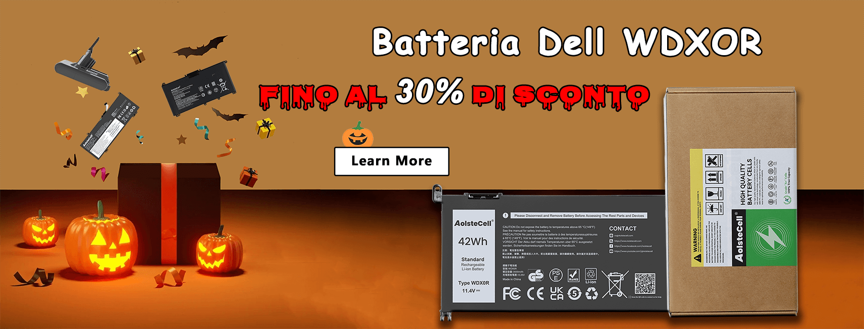 Batteria per Dell WDXOR