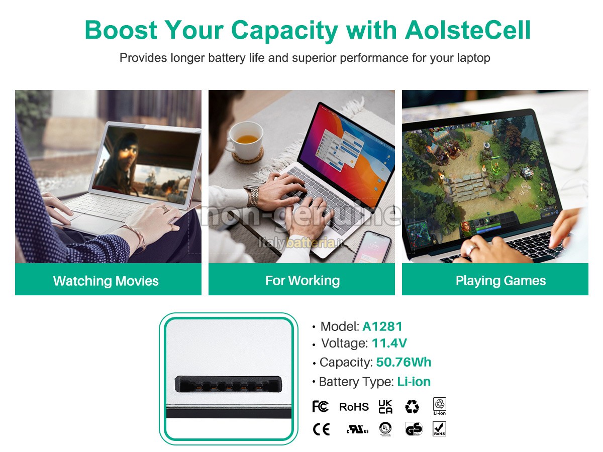 Batteria per Apple MacBook Pro 15_ MB470X/A