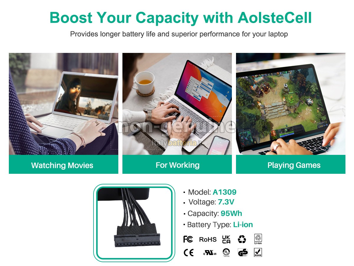 Batteria per Apple MacBook Pro 17-inch(Unibody) A1297(Early 2009)