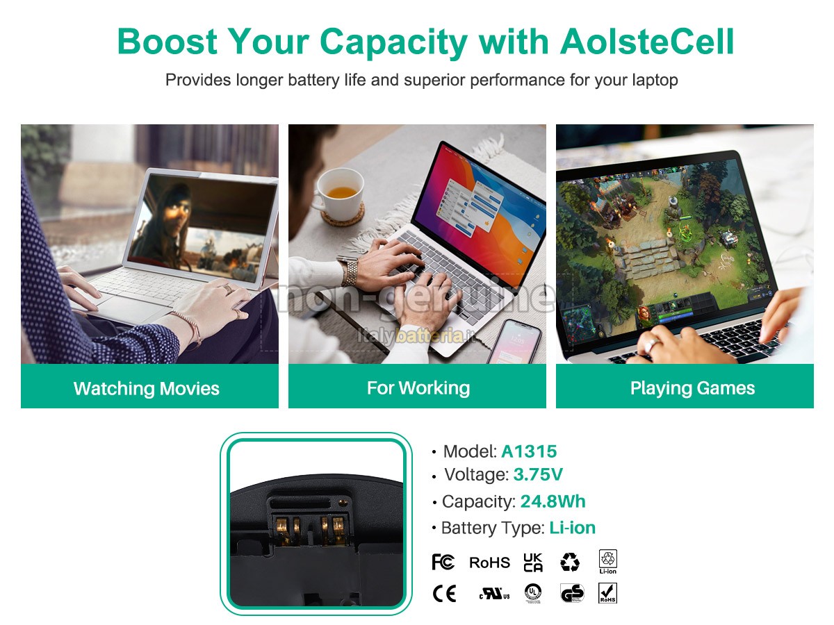 Batteria per Apple A1315