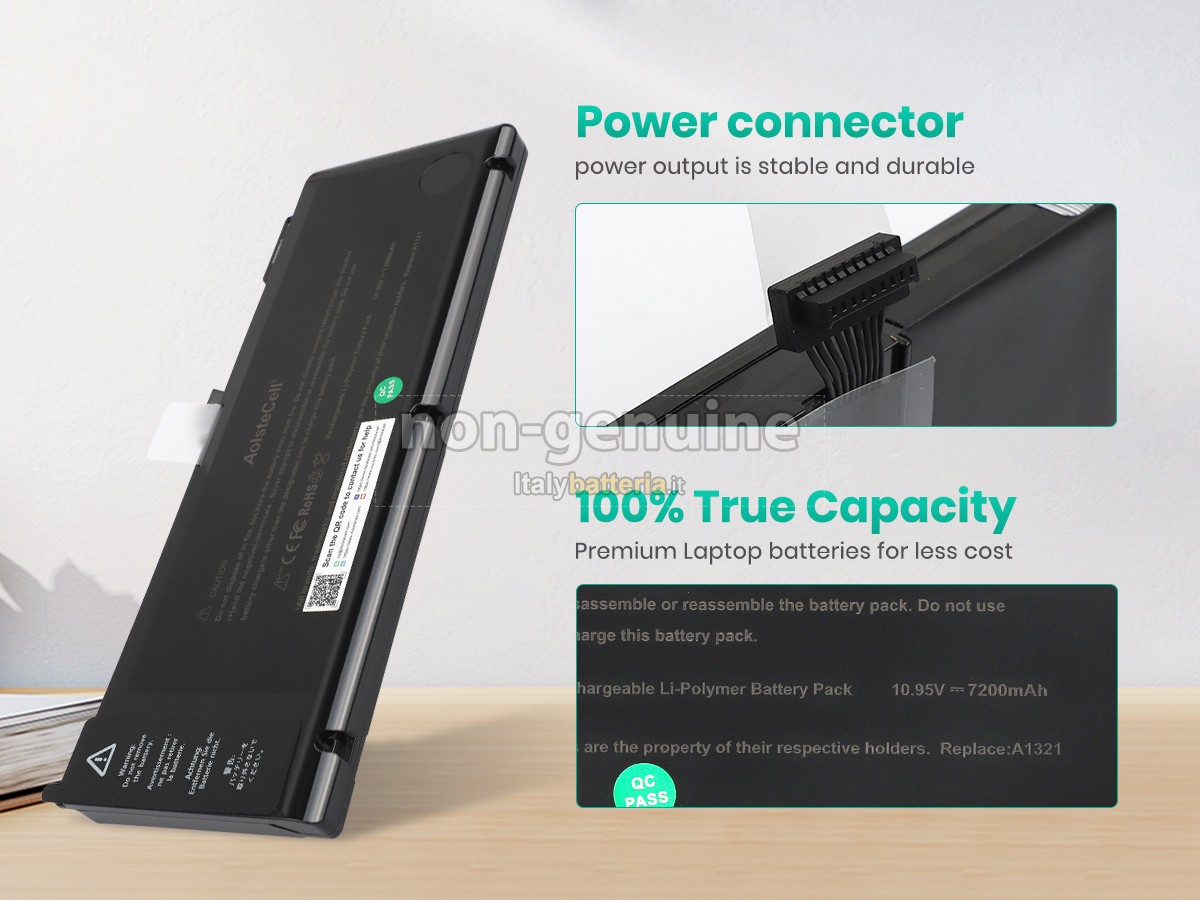 Batteria per Apple MacBook Pro Core I7 2.8GHZ 15.4 inch A1286(EMC 2353*)