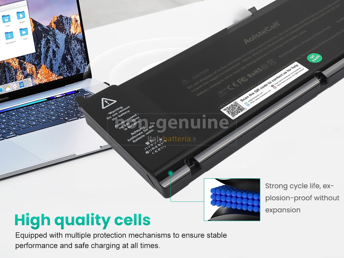 Batteria per Apple MacBook Pro Core I7 2.8GHZ 15.4 inch A1286(EMC 2353*)