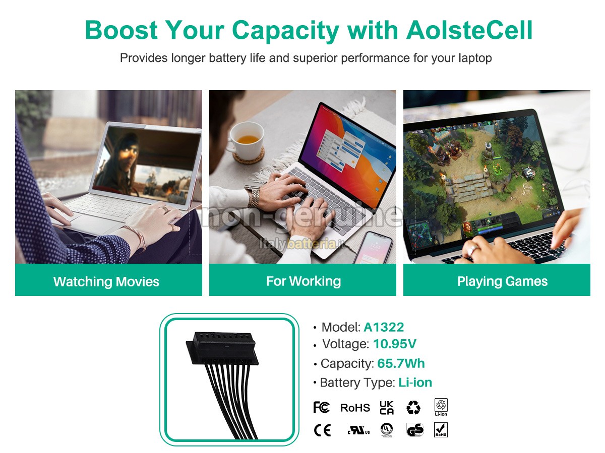 Batteria per Apple MacBook Pro 13 inch MD101LL/A