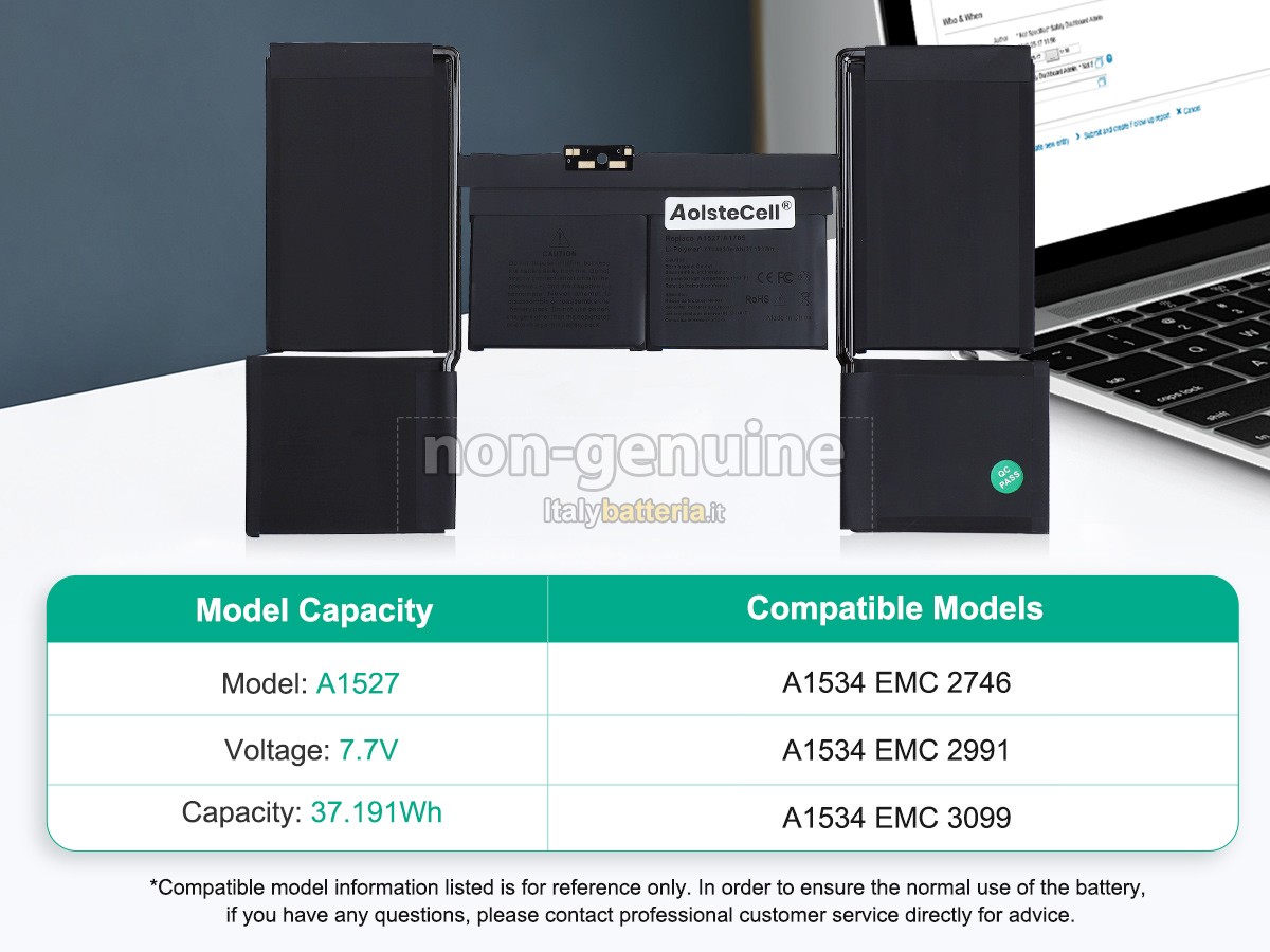 Batteria per Apple MacBook 12 inch Retina MLHC2LL/A