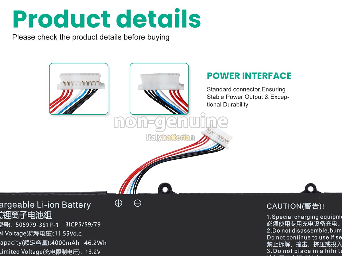 Batteria per CHUWI 505979-3S1P-1