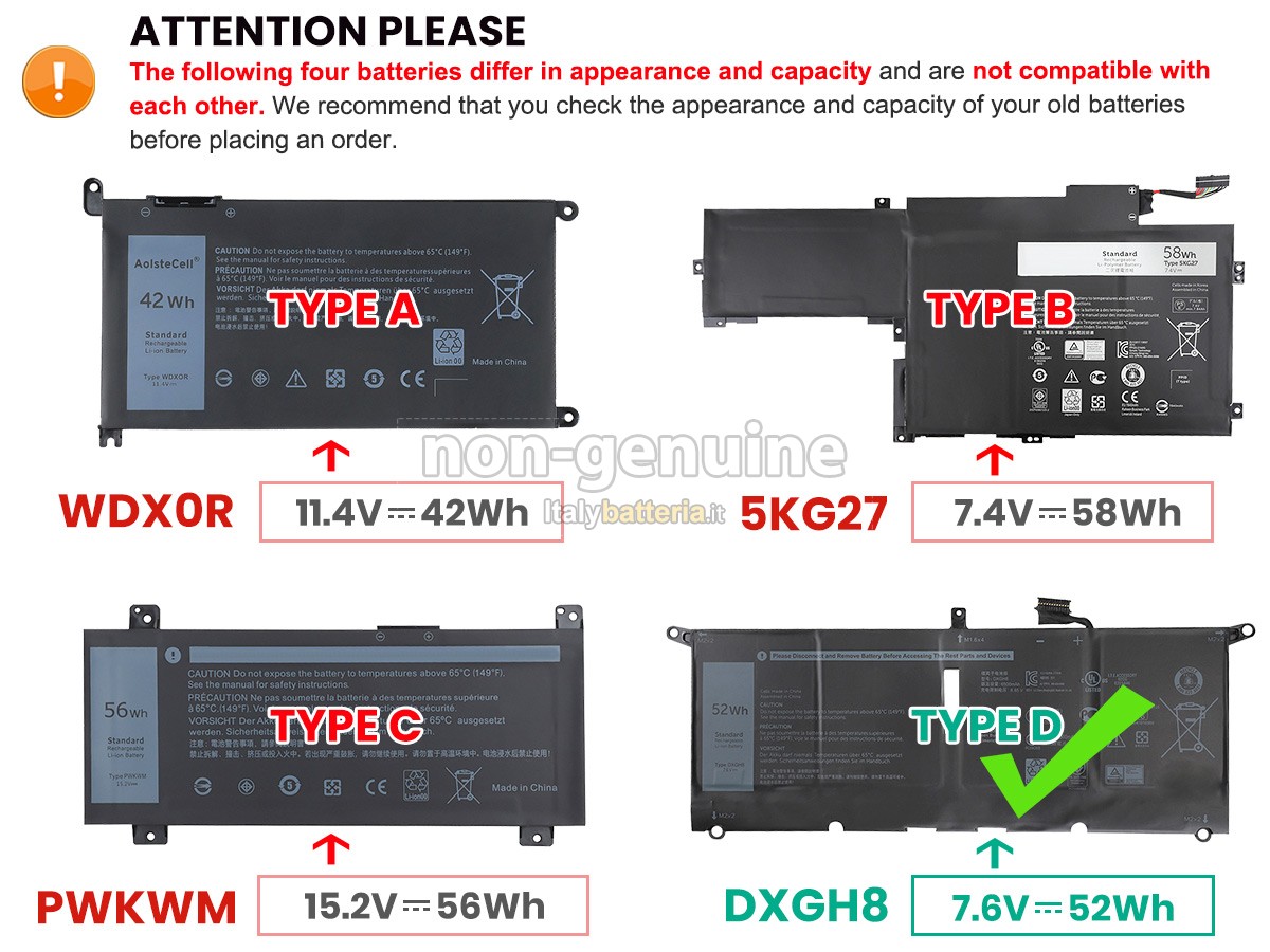 Batteria per Dell Inspiron 14 7000