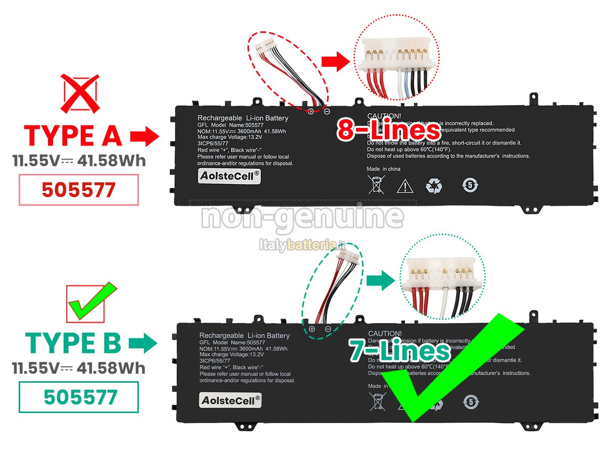 Batteria per Haier 505577