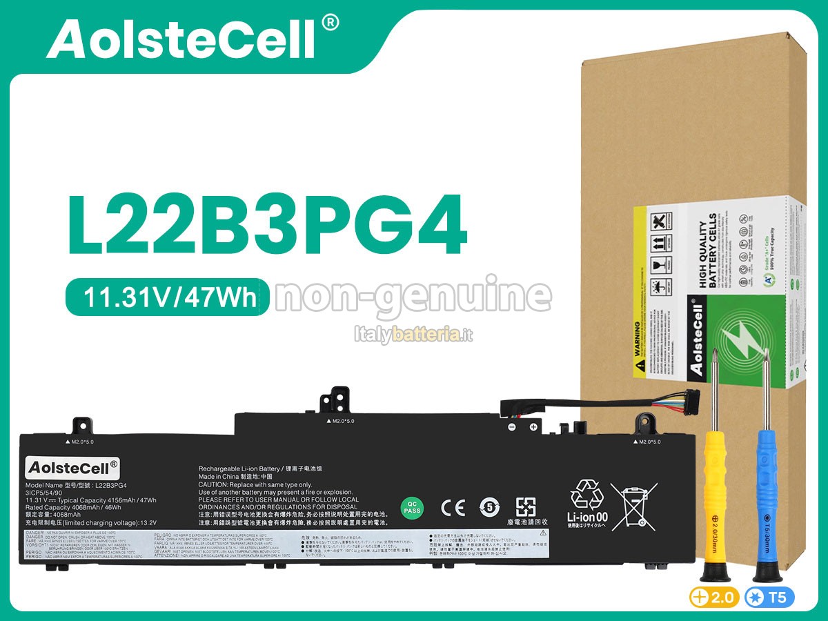 Batteria per Lenovo L22B3PG4
