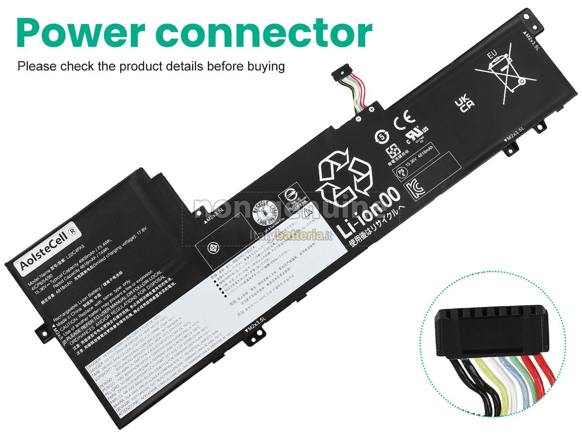 Batteria per Lenovo L22C4PA5