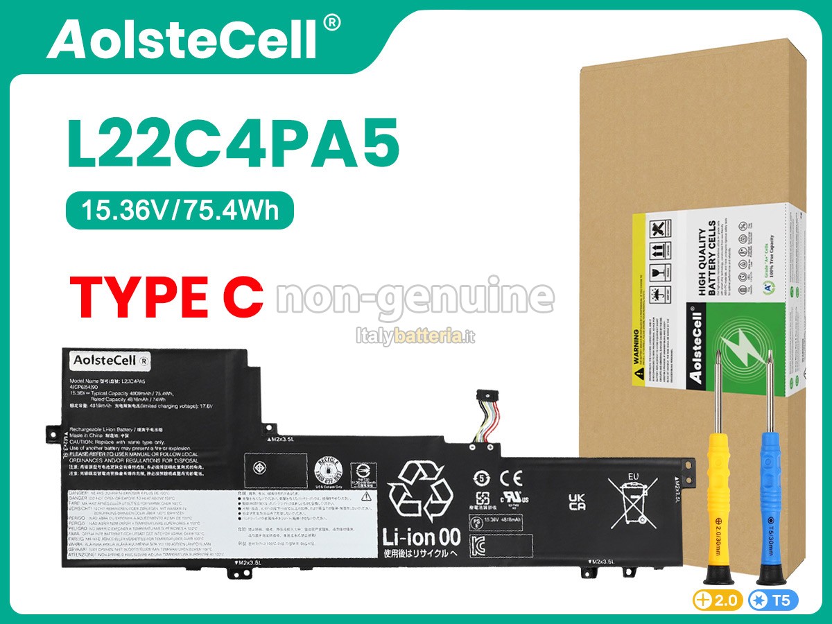 Batteria per Lenovo IdeaPad SLIM 5 16ABR8-82XG007LAU