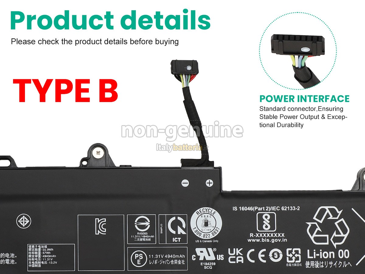 Batteria per Lenovo ThinkPad L14 GEN 5-21L1