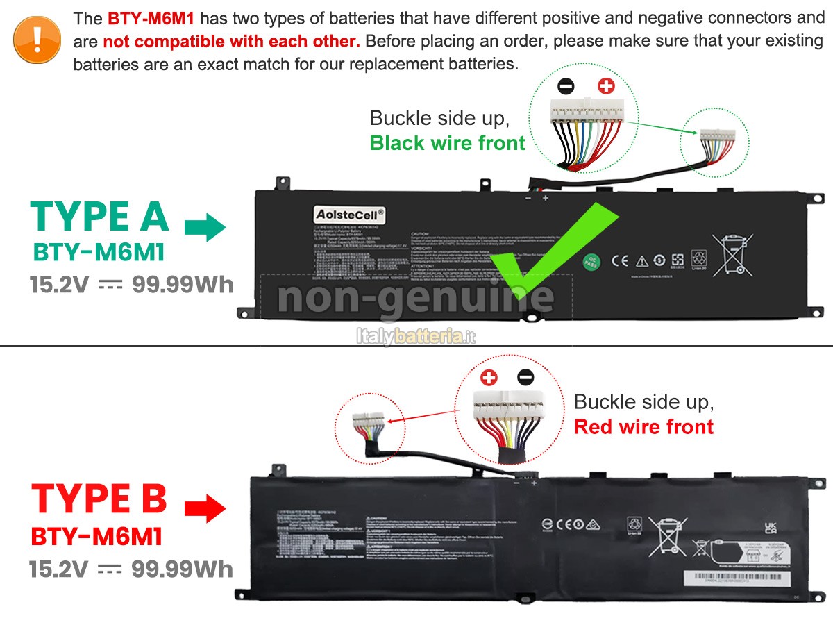 Batteria per MSI STEALTH GS77 12U